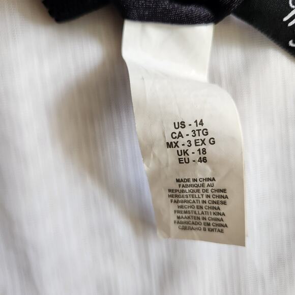 Maxine of Hollywood Tankini Swimsuit Top Women 14 Black Stripe Beach Cruise Boho - Picture 8 of 14